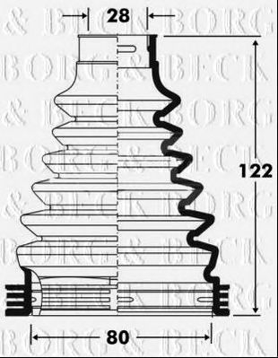BORG & BECK bcb2812 -  Пыльник, приводной вал